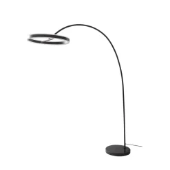 Lucande LED buelampe Yekta, sort, 183 cm, dæmpbar