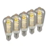 Lucande LED E27 ST64 4W 1.800K dæmpes, titan 5 stk