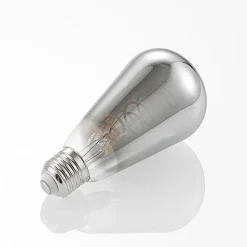 Lucande LED E27 ST64 4W 1.800K dæmpes, titan 5 stk