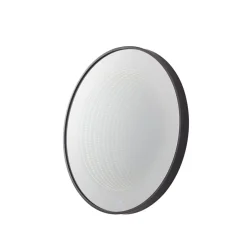Lucande LED infinity-spejl Emire, sort, aluminium, CCT, IP44