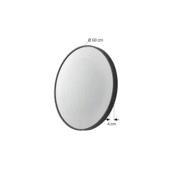 Lucande LED infinity-spejl Emire, sort, aluminium, CCT, IP44