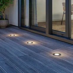 Lucande LED nedgravningslampe Ava, Ø 12 cm, rund, IP67