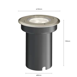 Lucande LED nedgravningslampe Ava, Ø 12 cm, rund, IP67