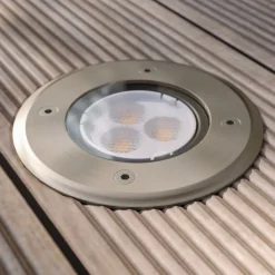 Lucande LED nedgravningslampe Ava, Ø 12 cm, rund, IP67