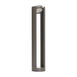 Lucande LED pullert Dylen, grå, metal, 80 cm, IP65