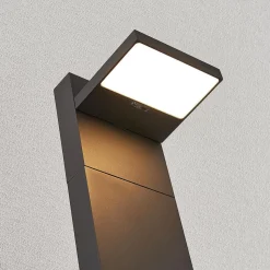 Lucande LED pullert Silvan, 100 cm, antracit, metal