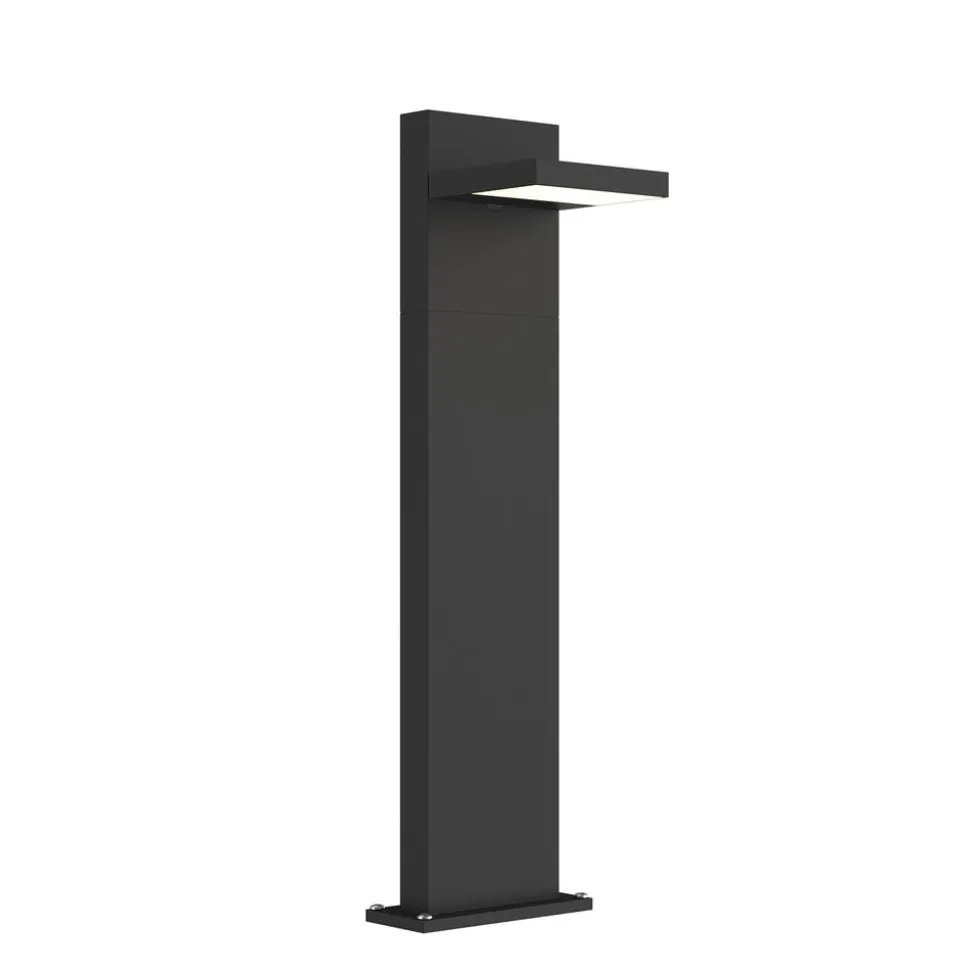 Lucande LED pullert Silvan, 65 cm, antracit, metal