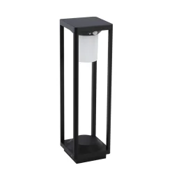 Lucande LED solcelle stibelysning Nilea, 50 cm, sort, sensor