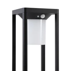 Lucande LED solcelle stibelysning Nilea, 50 cm, sort, sensor