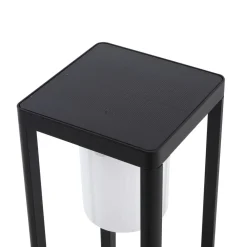 Lucande LED solcelle stibelysning Nilea, 50 cm, sort, sensor