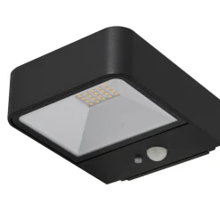 Lucande LED solcelle udendørs væglampe Dava, højde 5 cm, sensor