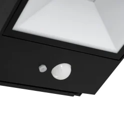 Lucande LED solcelle udendørs væglampe Dava, højde 5 cm, sensor