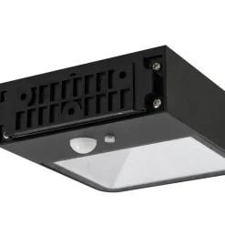 Lucande LED solcelle udendørs væglampe Dava, højde 5 cm, sensor