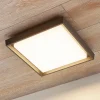 Lucande LED udendørs loftlampe Birta, mørkegrå, IP54, 34 cm
