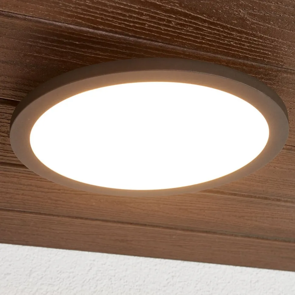 Lucande LED udendørs loftlampe Malena, bevægelsessensor, IP65