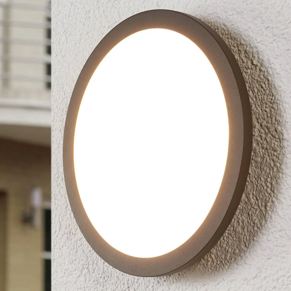 Lucande LED udendørs loftlampe Malena, bevægelsessensor, IP65