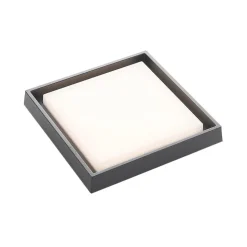 Lucande LED udendørs loftlampe Birta, mørkegrå, 27 cm, IP54