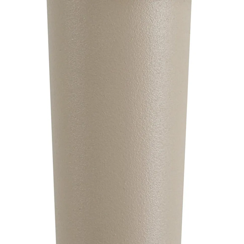 Lucande LED-batteridrevet lysestage Lea, vase, beige, 28 cm