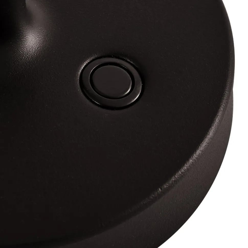 Lucande LED-batteridrevet lysestage Lea, vase, mørkebrun, 28 cm