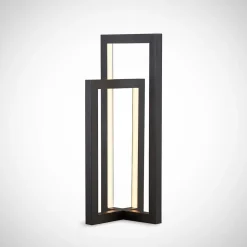Lucande LED-bordlampe Hylda, højde 42 cm, sort, aluminium