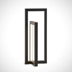 Lucande LED-bordlampe Hylda, højde 42 cm, sort, aluminium
