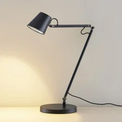 Lucande LED-bordlampe Tarris, højde 46 cm, sort