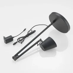 Lucande LED-bordlampe Tarris, højde 46 cm, sort