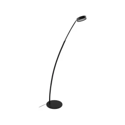 Lucande LED-buelampe Boga, sort, metal, dæmpbar