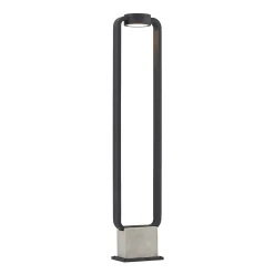 Lucande LED-gadelampe Belna, 100 cm, antracit, beton, IP65