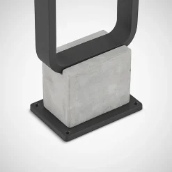 Lucande LED-gadelampe Belna, 100 cm, antracit, beton, IP65