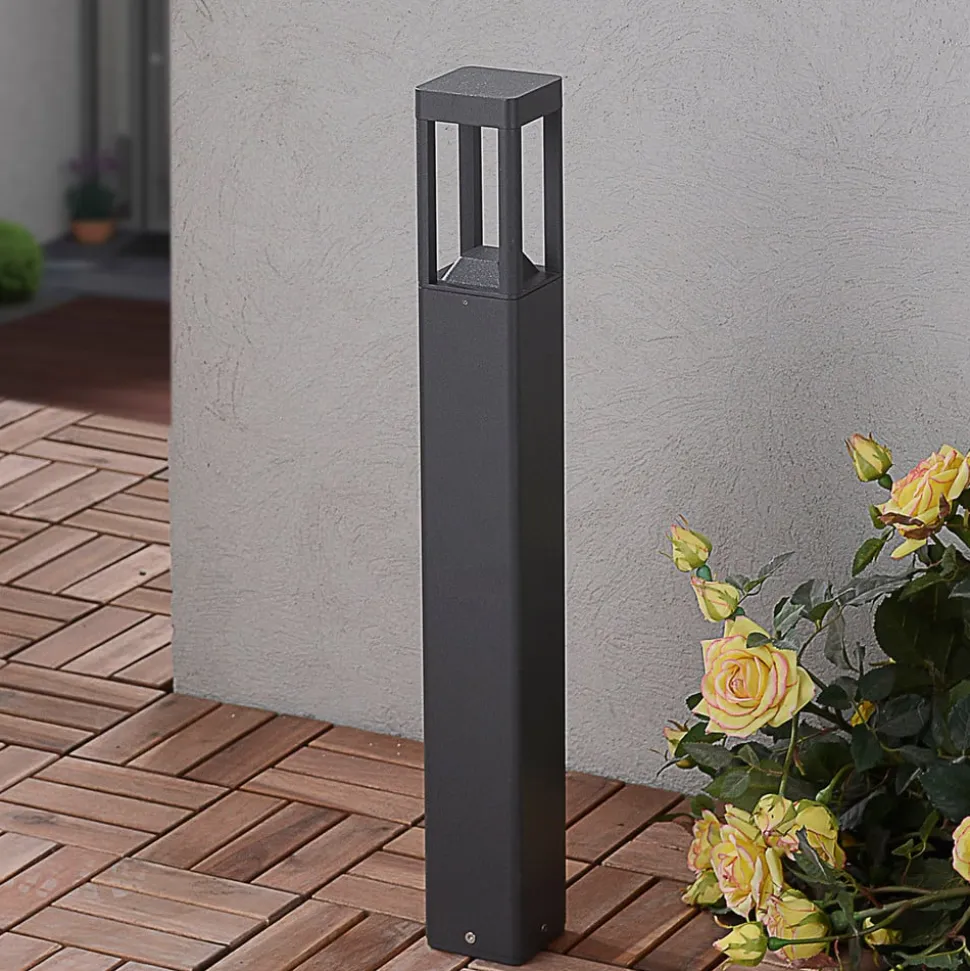 Lucande LED-gadelampe Bernd, 60 cm, antracit, aluminium