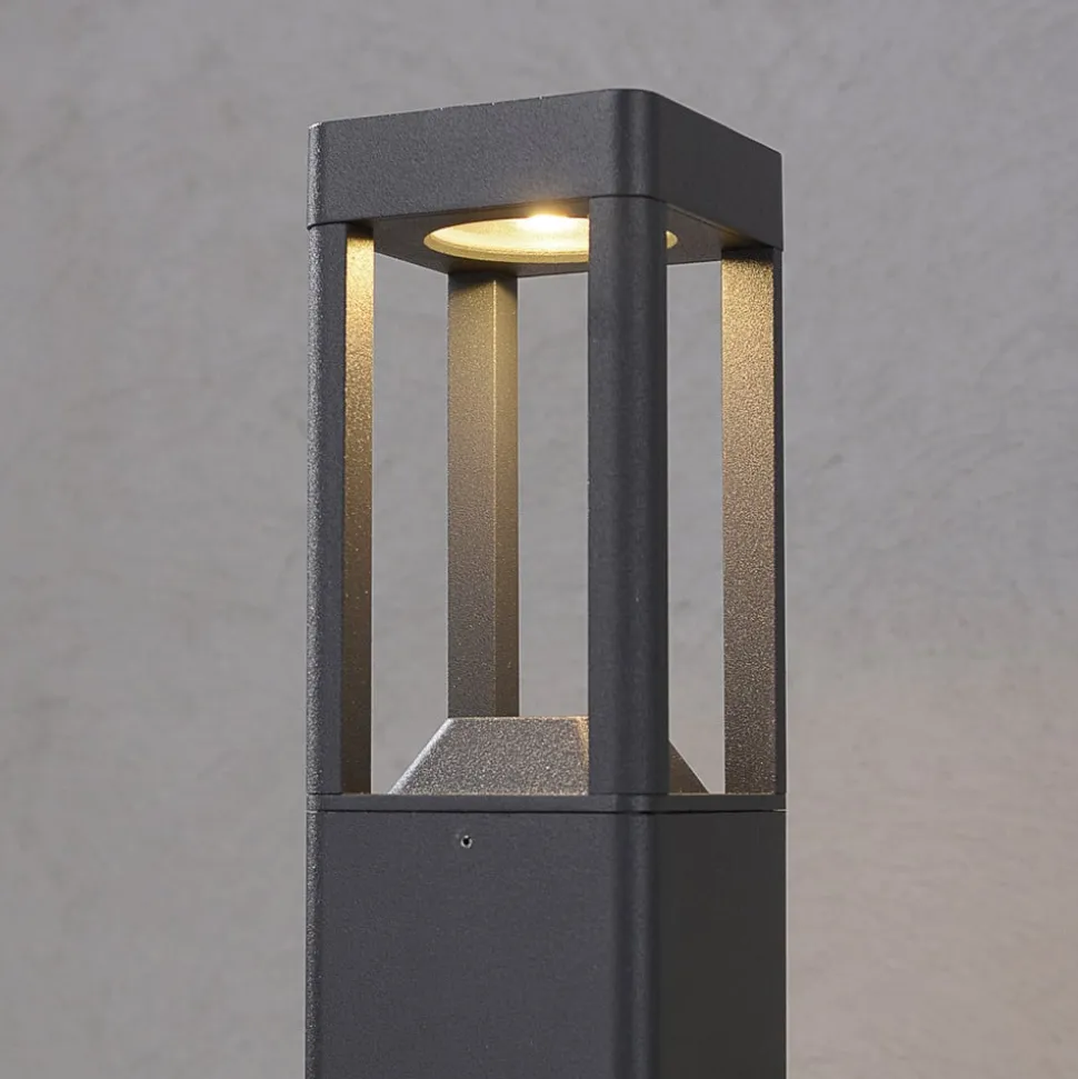 Lucande LED-gadelampe Bernd, 60 cm, antracit, aluminium