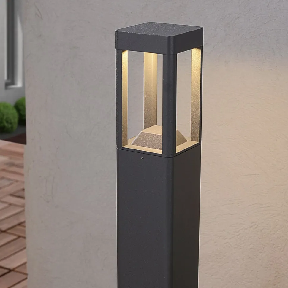 Lucande LED-gadelampe Bernd, 60 cm, antracit, aluminium