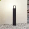 Lucande LED-gadelampe Dakil, sort, aluminium