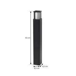 Lucande LED-gadelampe Dakil, sort, aluminium