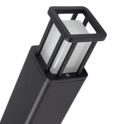 Lucande LED-gadelampe Dakil, sort, aluminium