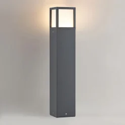 Lucande LED-gadelampe Dewari, 65 cm, mørkegrå, IP54