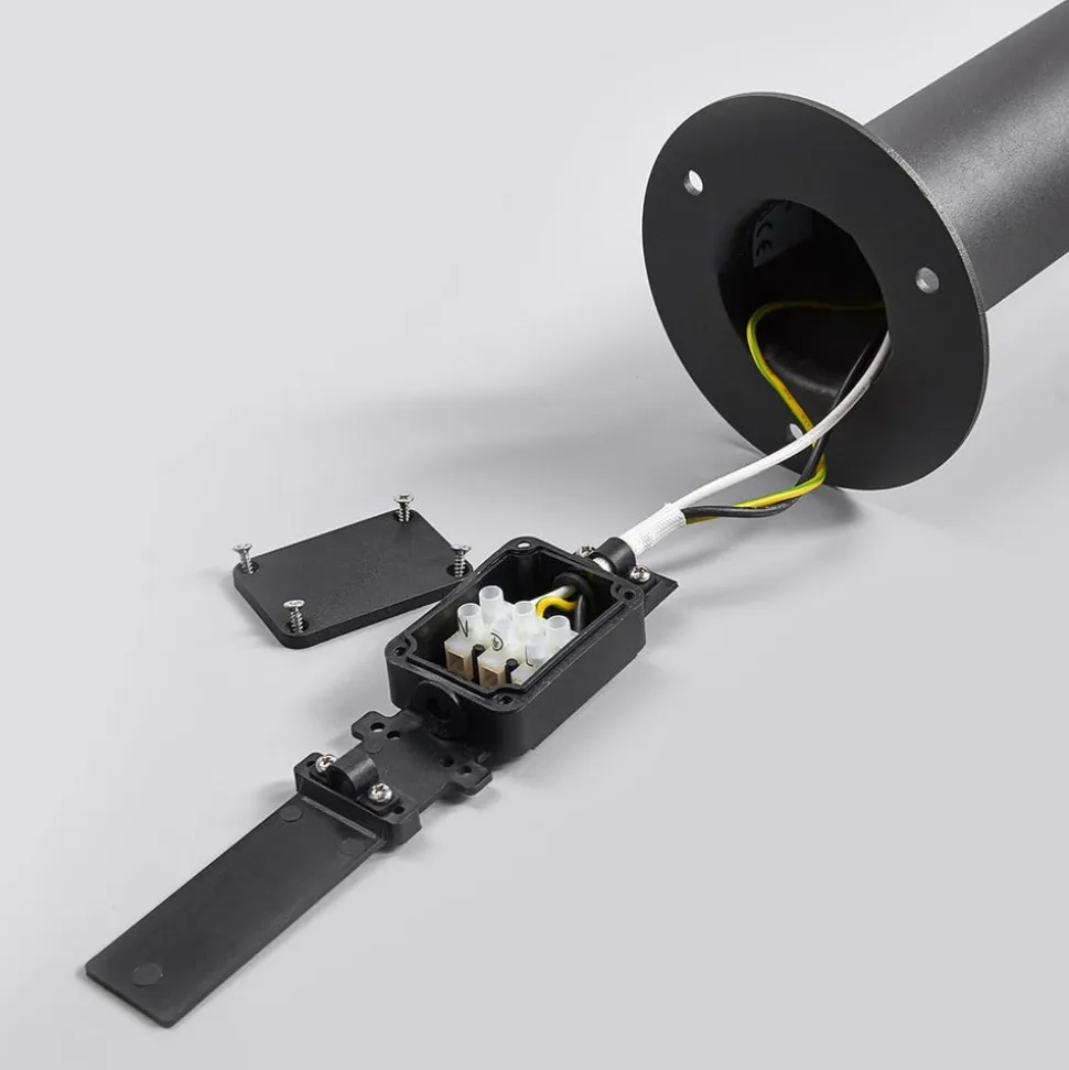 Lucande LED-gadelampe Fenia, 100 cm, antracit, IP65