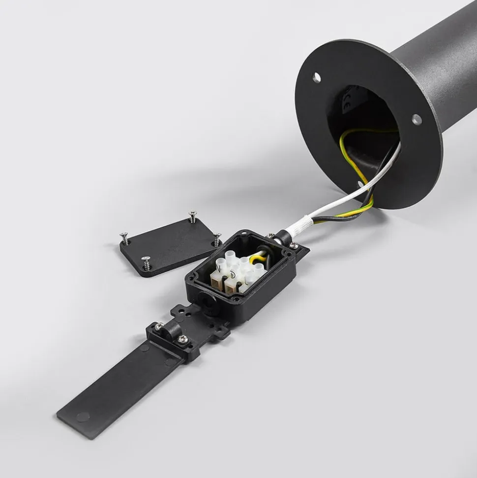 Lucande LED-gadelampe Fenia, 60 cm, antracit, IP65