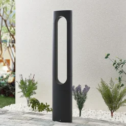 Lucande LED-gadelampe Fenti, 90 cm, antracit, aluminium