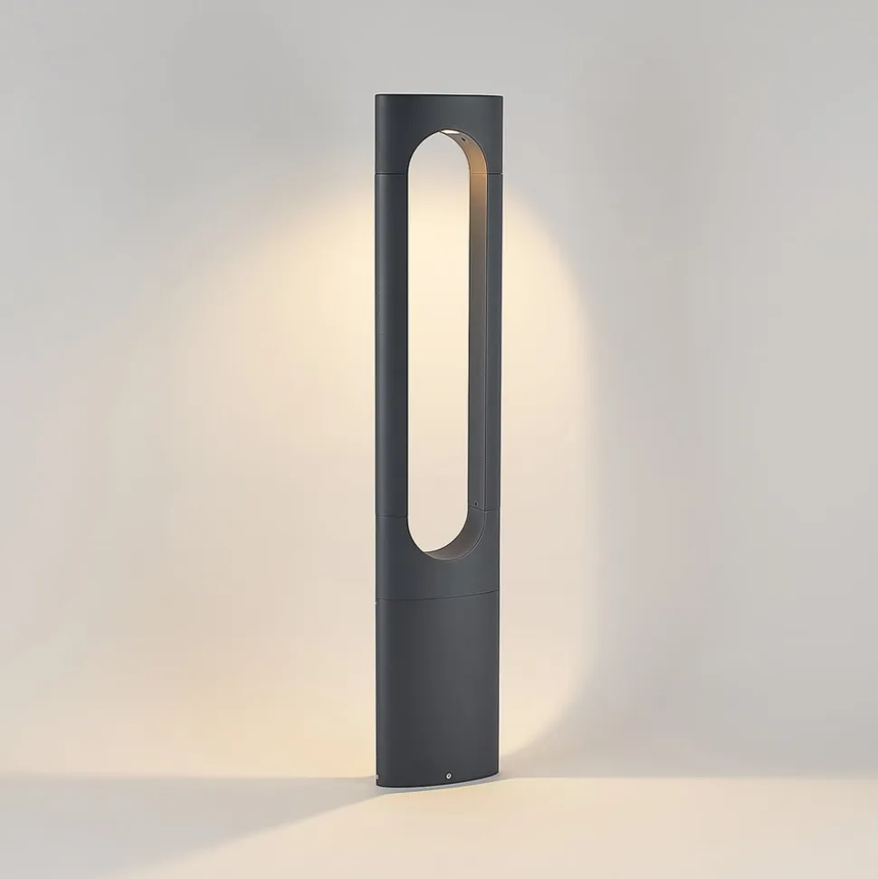 Lucande LED-gadelampe Fenti, 90 cm, antracit, aluminium