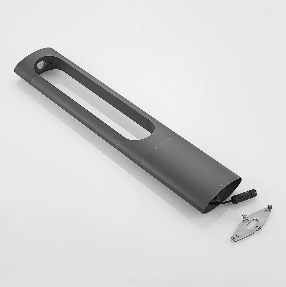 Lucande LED-gadelampe Fenti, 90 cm, antracit, aluminium