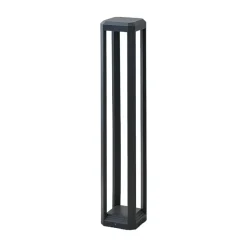 Lucande LED-gadelampe Fery, antracit, metal, 80 cm, IP65