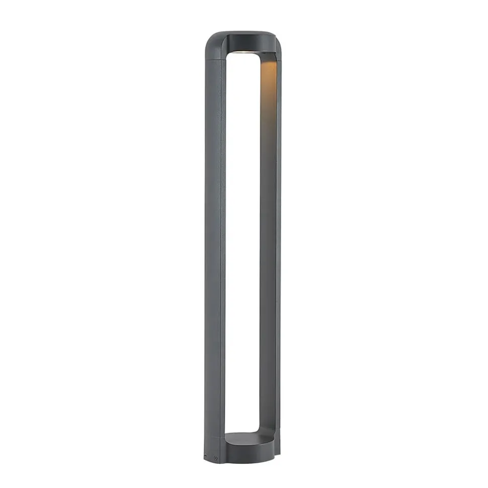 Lucande LED-gadelampe Habsa, 80 cm, antracit, metal