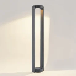 Lucande LED-gadelampe Habsa, 80 cm, antracit, metal