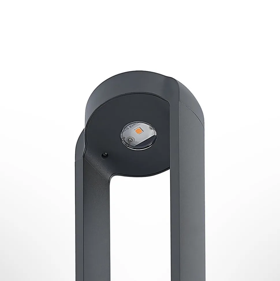 Lucande LED-gadelampe Habsa, 80 cm, antracit, metal