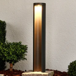 Lucande LED-gadelampe Jaron, 65 cm, antracit, IP54