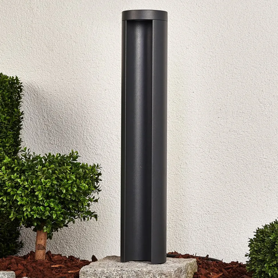 Lucande LED-gadelampe Jaron, 65 cm, antracit, IP54