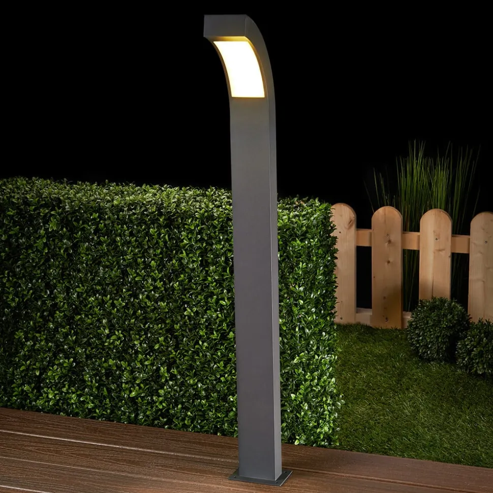Lucande LED-gadelampe Lennik, 100 cm, antracit, metal