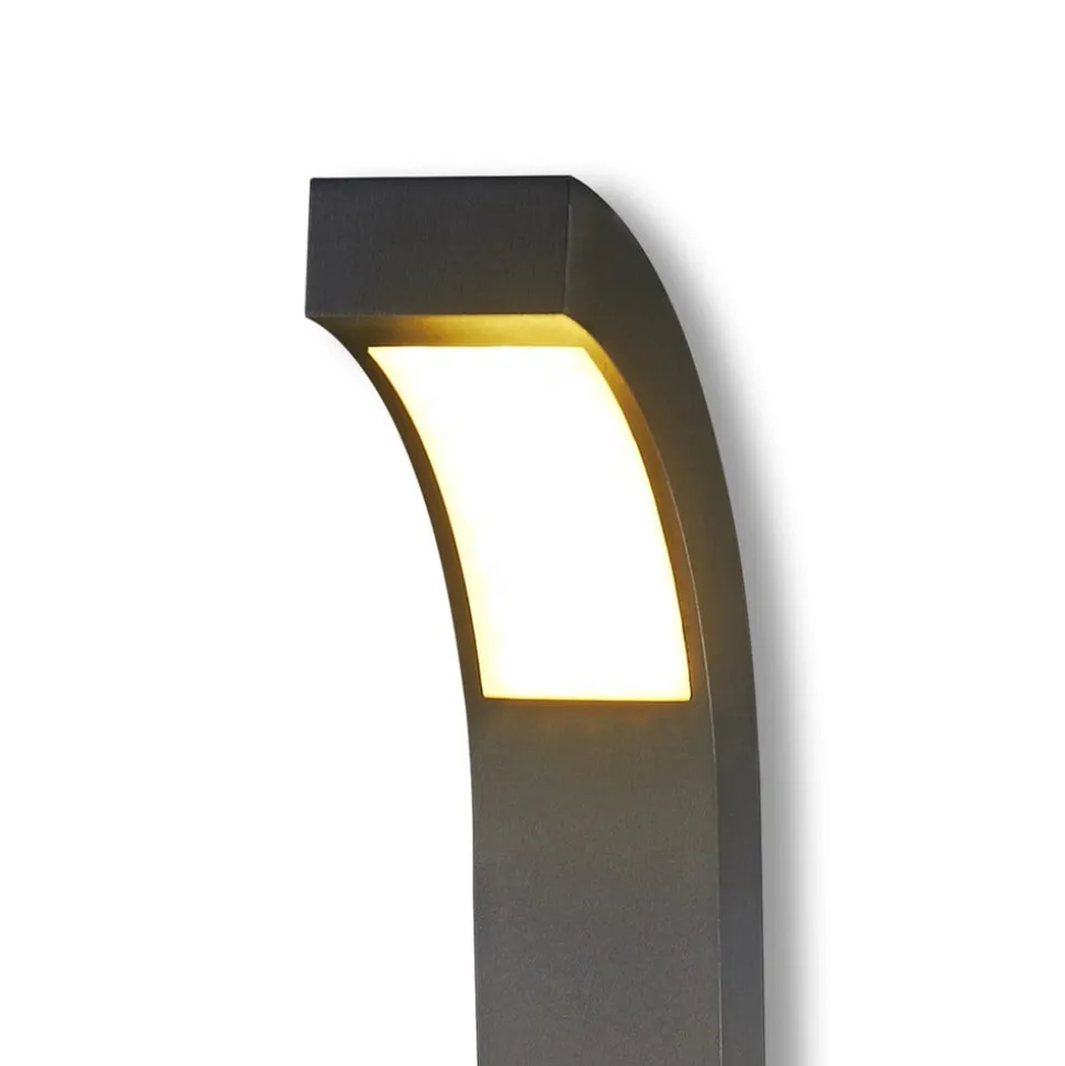 Lucande LED-gadelampe Lennik, 100 cm, antracit, metal
